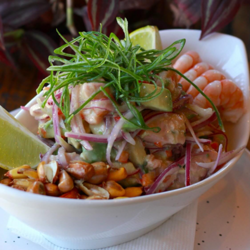 Sushi Ceviche salmón camarones - Umbral PV